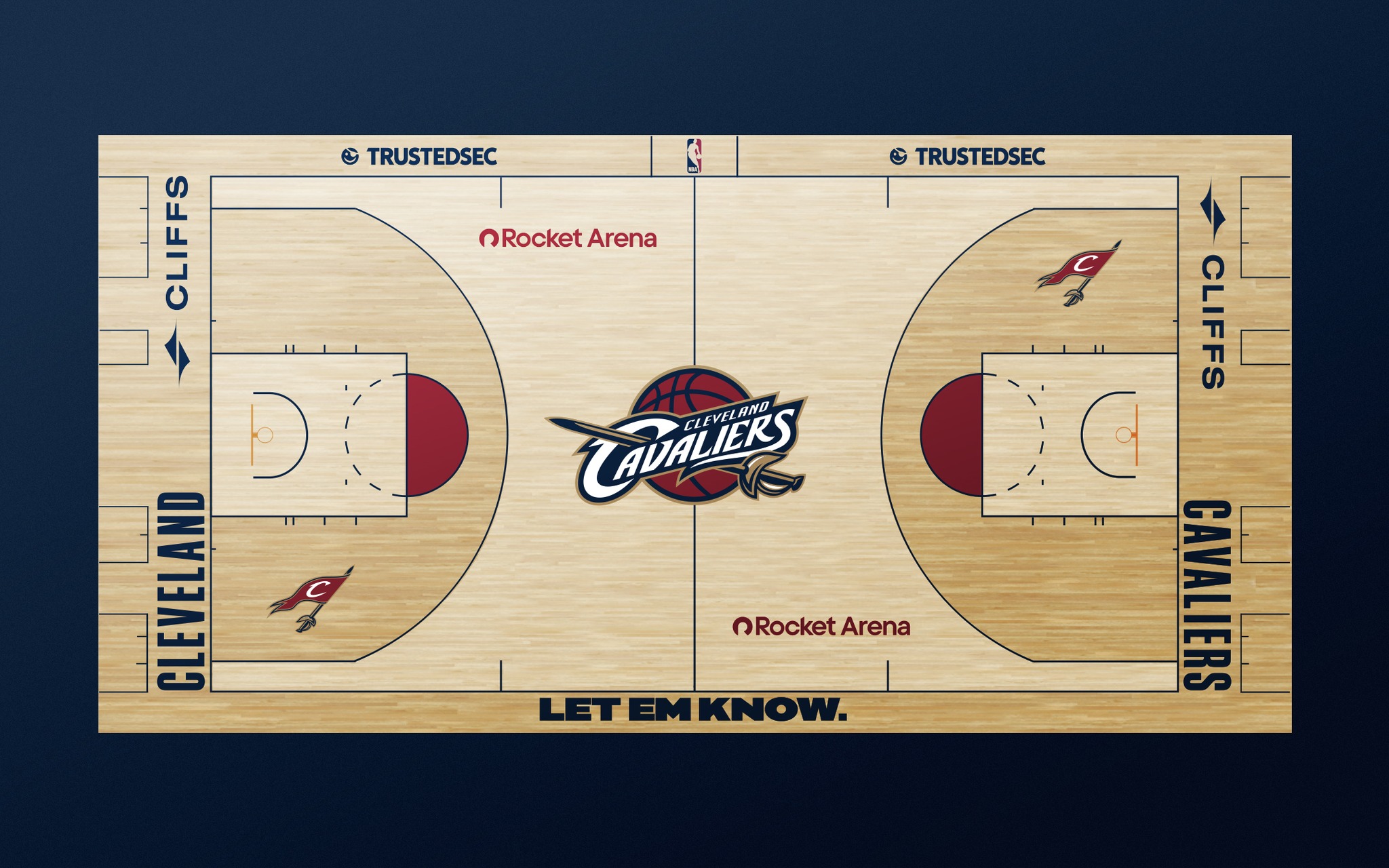 Cleveland Cavaliers Rocket Arena LeBron-era throwback alternate court for 2026 NBA Playoffs Round 1 vs Toronto Raptors