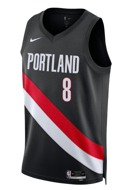 Portland Trail Blazers Icon Edition black home jersey for 2026 NBA Playoffs Round 1 Game 4 vs San Antonio Spurs