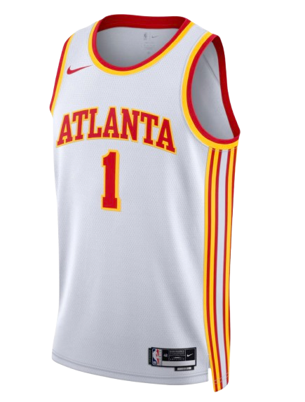 Atlanta Hawks Association Edition white home jersey and uniform for 2026 NBA Playoffs Round 1 Game 6 vs New York Knicks