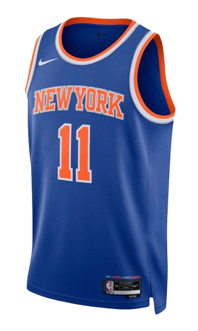 New York Knicks Icon Edition blue home jersey and uniform for 2026 NBA Finals Game 2 vs San Antonio Spurs at Madison Square Garden