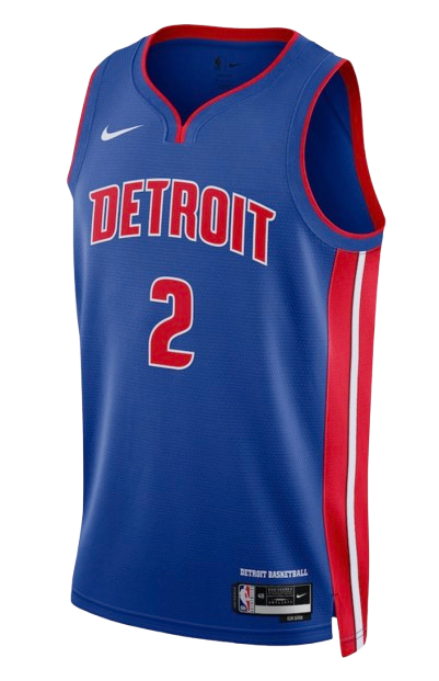 Detroit Pistons Icon Edition blue home jersey and uniform for 2026 NBA Playoffs Round 2 Game 7 vs Cleveland Cavaliers