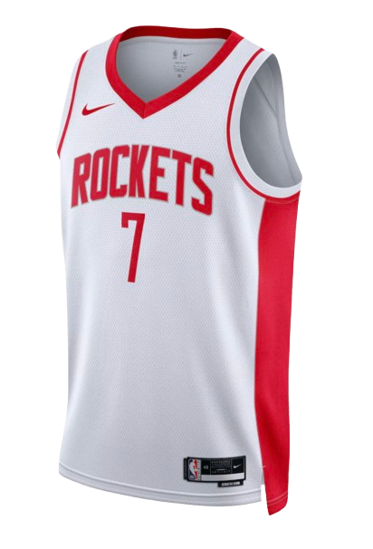 Houston Rockets Association Edition white road jersey and uniform for 2026 NBA Playoffs Round 1 Game 5 at Los Angeles Lakers