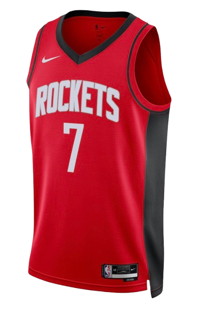 Houston Rockets Icon Edition red home jersey for 2026 NBA Playoffs Round 1 Game 6 vs Los Angeles Lakers