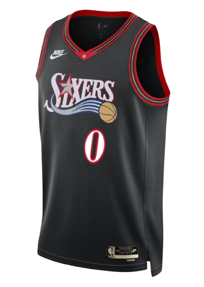 Philadelphia 76ers Classic Edition black throwback home jersey for 2026 NBA Playoffs Round 1 Game 4 vs Boston Celtics