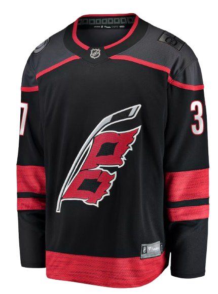 Carolina Hurricanes black alternate home sweater for 2026 NHL Stanley Cup Playoffs Round 1 Game 2 vs Ottawa Senators