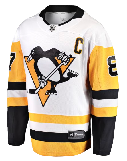 Pittsburgh Penguins white road sweater for 2026 NHL Stanley Cup Playoffs Round 1 Game 6 at Philadelphia Flyers