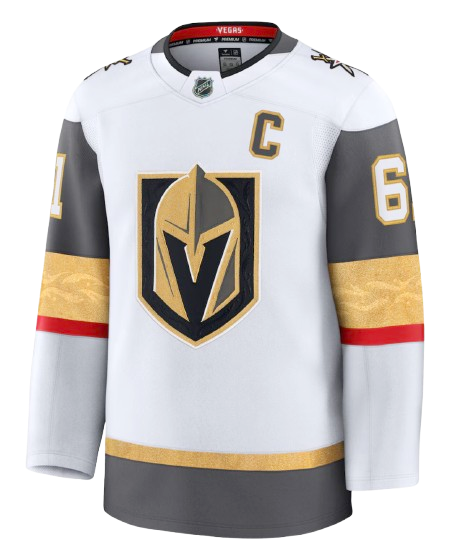 Vegas Golden Knights white road sweater for 2026 NHL Western Conference Final Game 1 at Colorado Avalanche