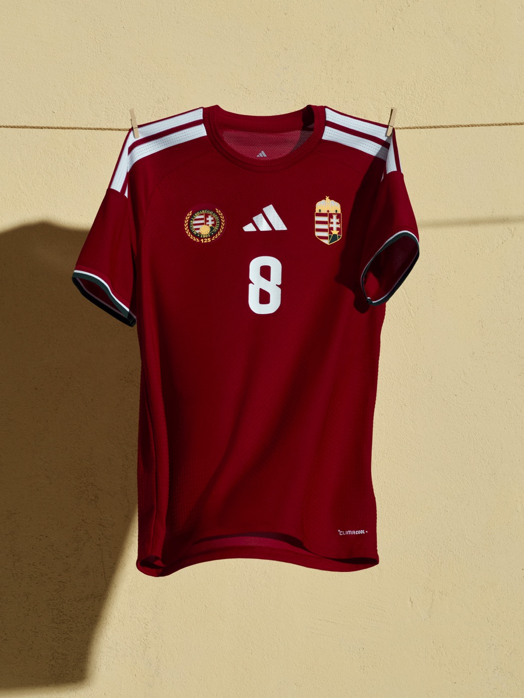Hungary 2026 World Cup home kit by Adidas in dark maroon