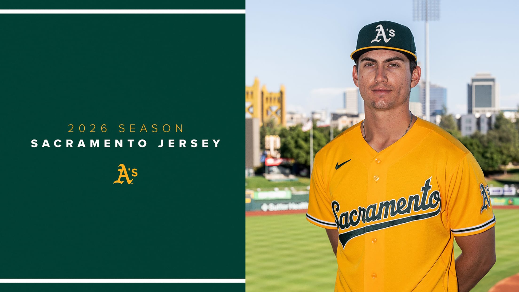 Athletics 2026 Sacramento gold alternate jersey