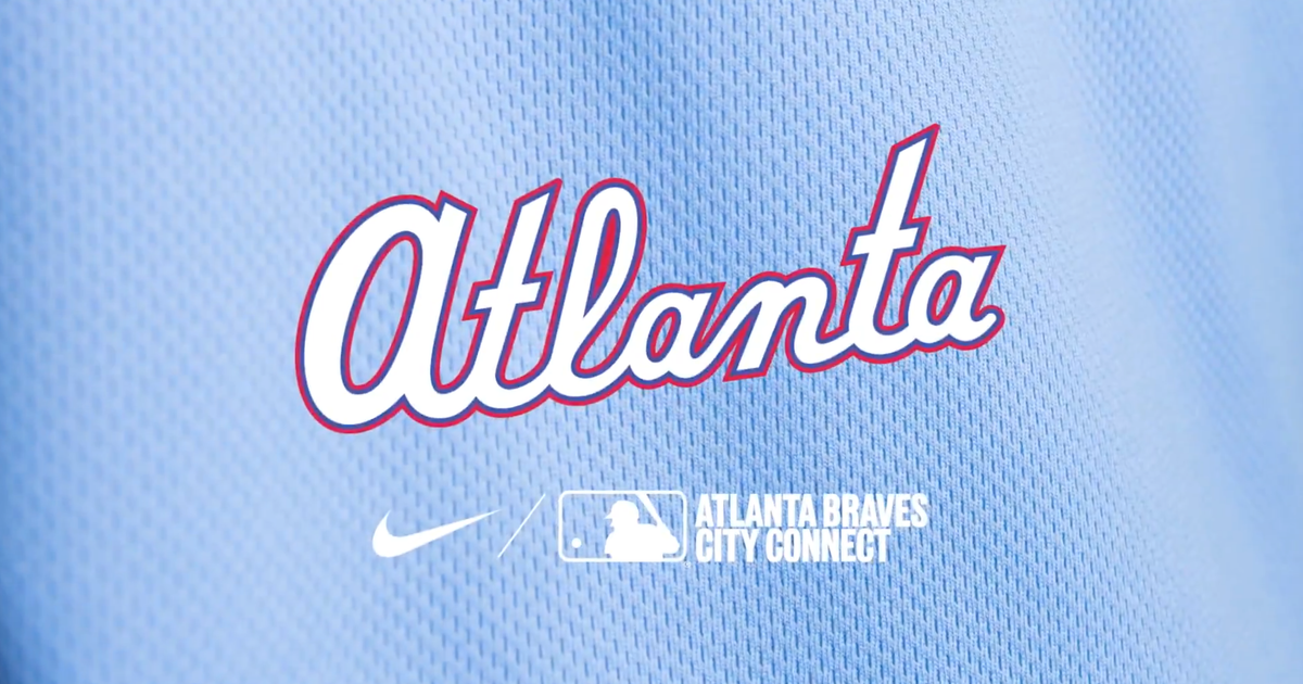 Atlanta Braves 2026 City Connect jersey Atlanta script on light blue
