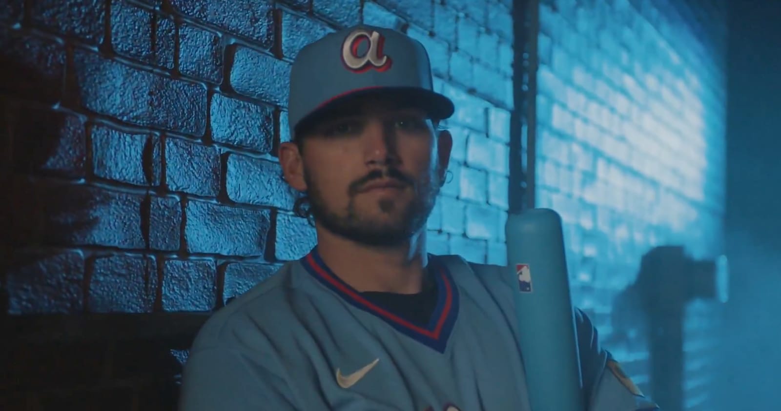 Braves player portrait in City Connect uniform
