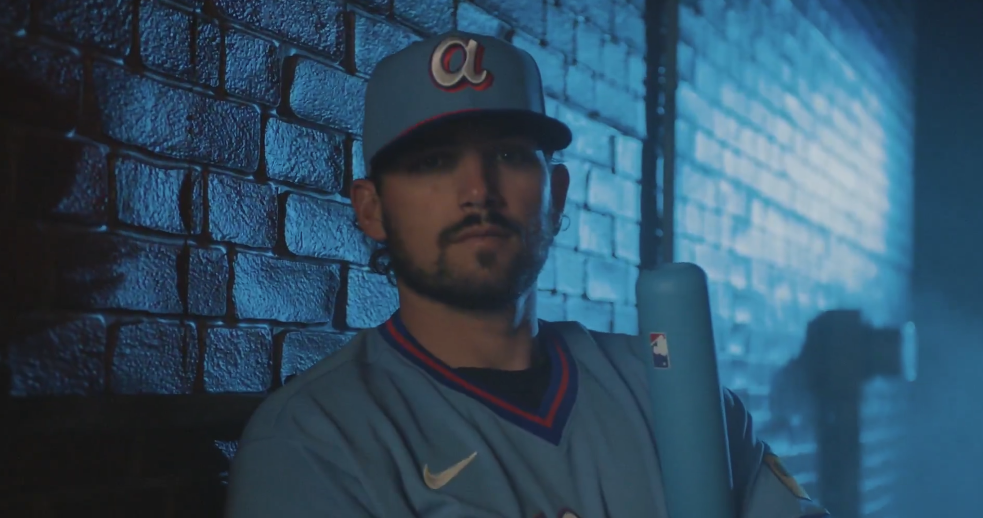 Braves player portrait in City Connect uniform
