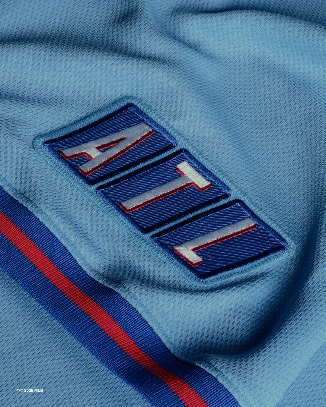 ATL sleeve patch close-up on Atlanta Braves 2026 City Connect jersey