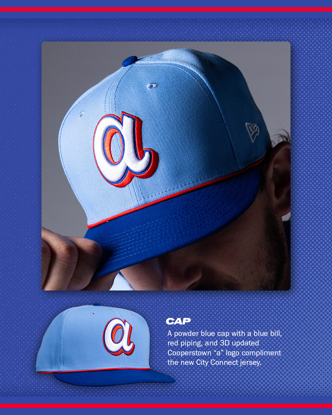 Atlanta Braves 2026 City Connect hat powder blue with Cooperstown a logo