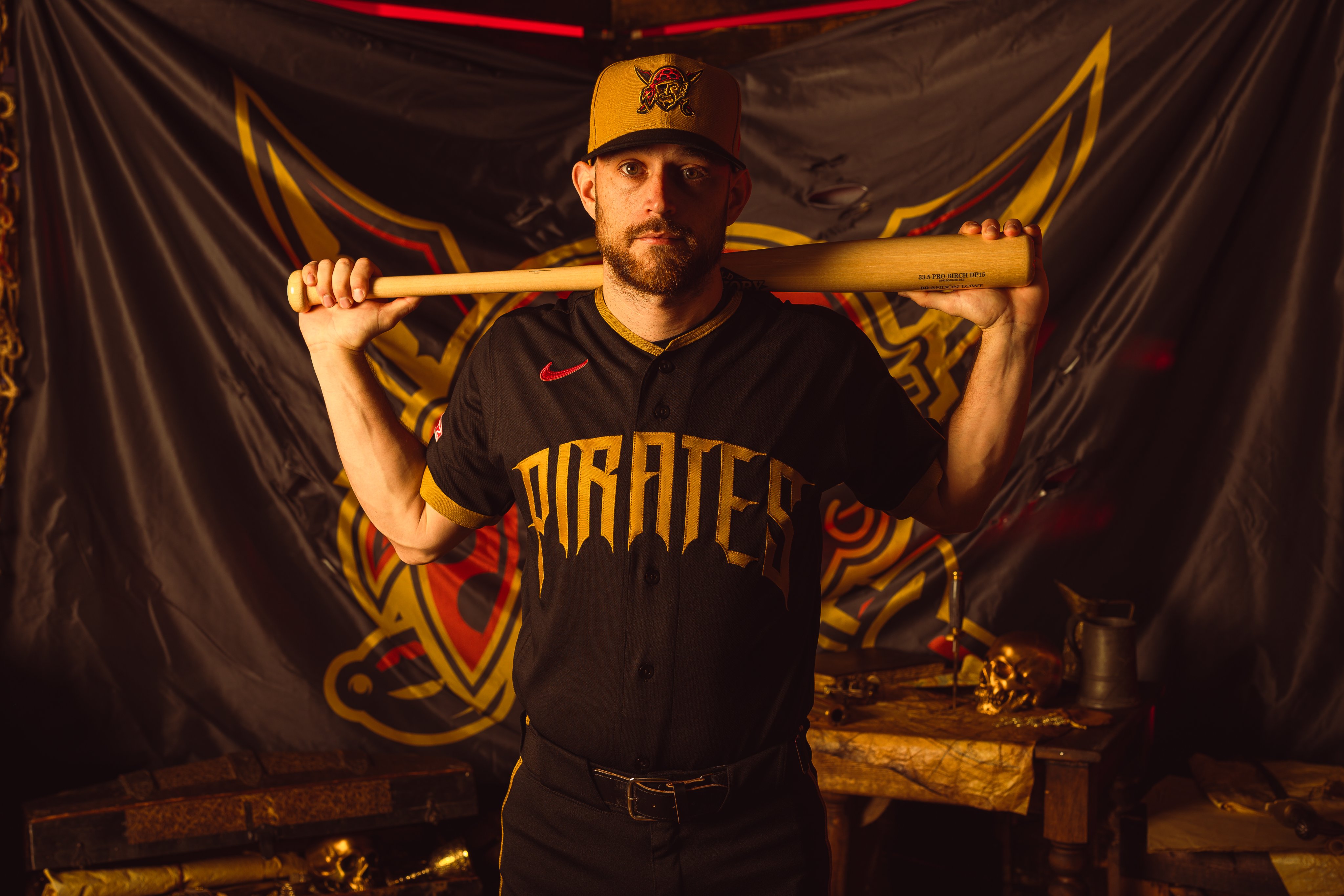 Paul Skenes wearing the Pittsburgh Pirates 2026 City Connect jersey with yellow hat