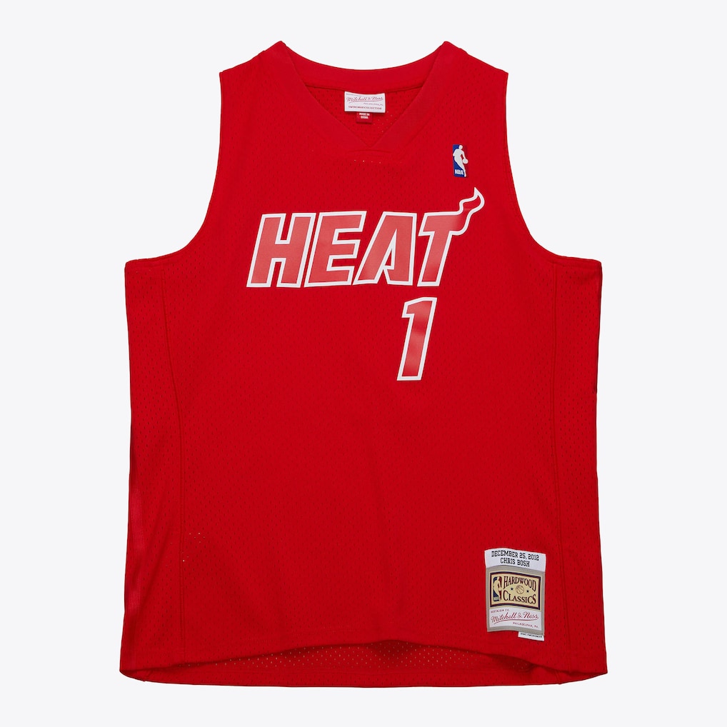 Miami Heat 2012 NBA Christmas Day jersey Chris Bosh monochrome red comparison