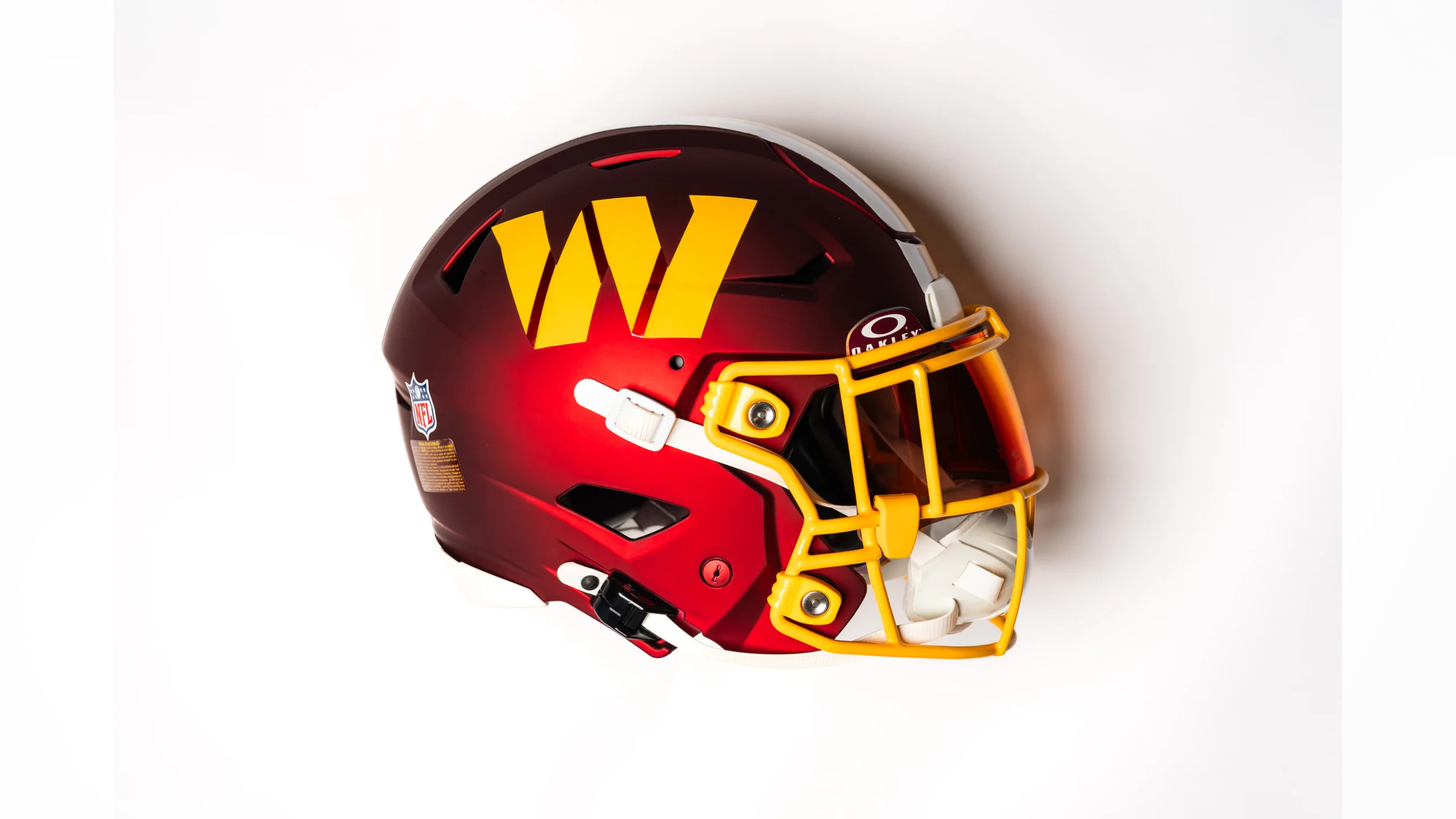 Washington Commanders W logo helmet on white background