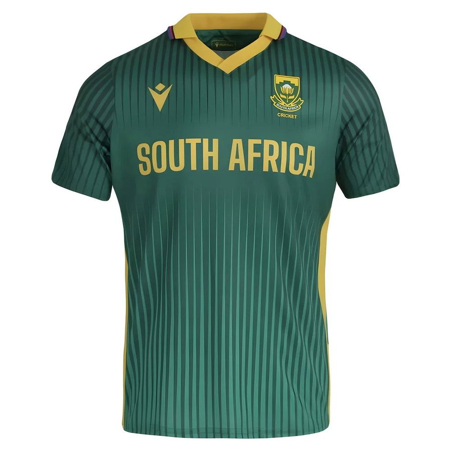 South Africa Proteas green and gold Macron ODI cricket jersey