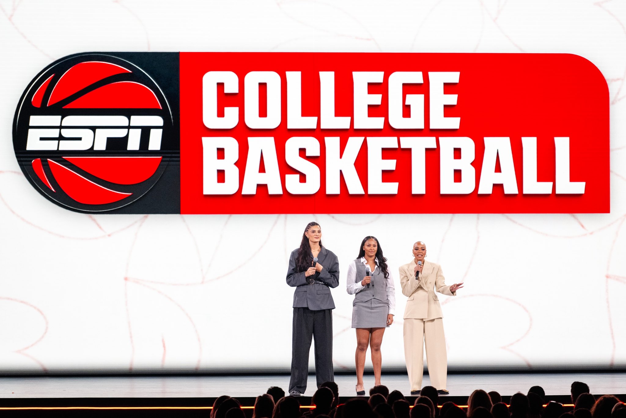 ESPN College Basketball new 2026 logo with the ESPN bug placed inside the basketball on a cleaner pill mark with updated coloring