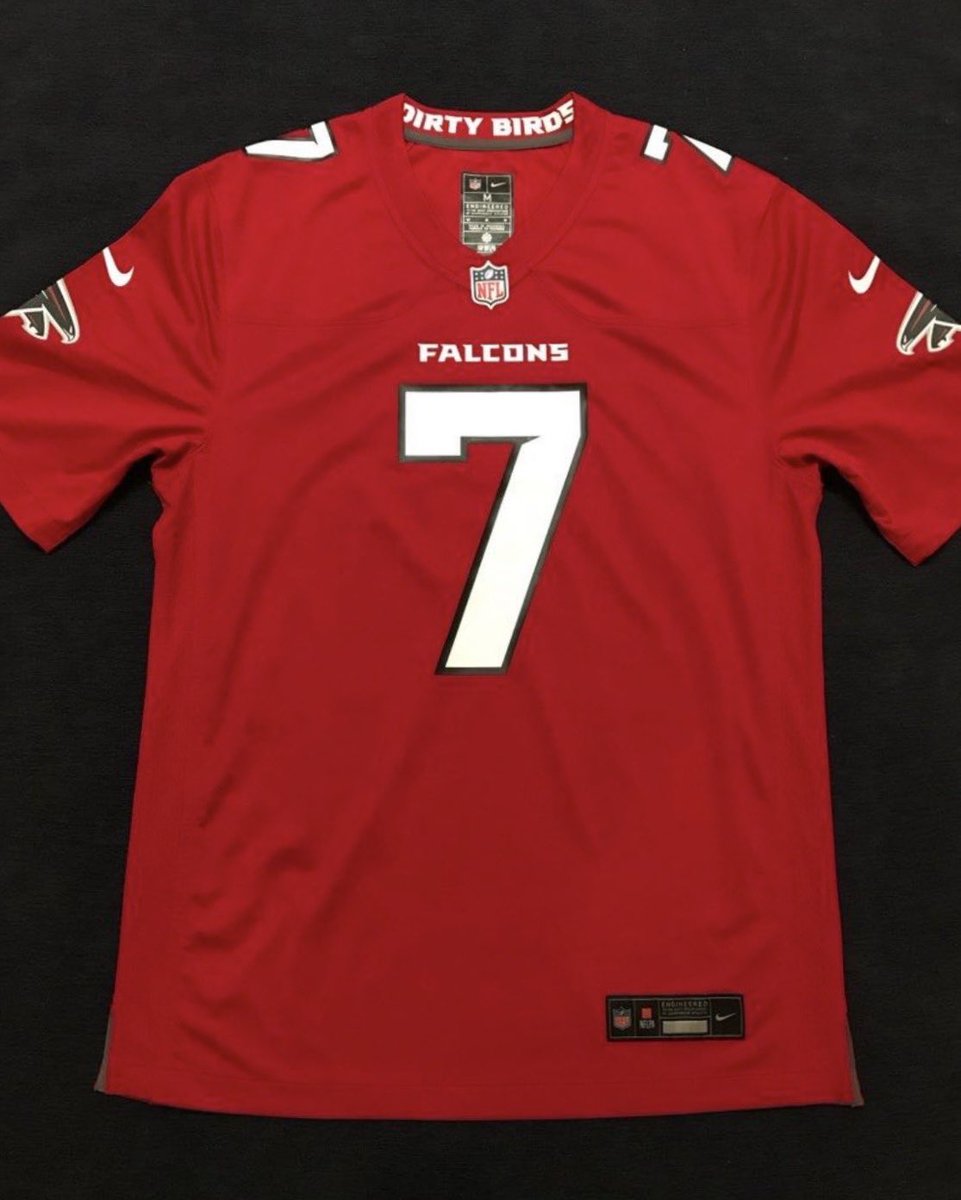 Leaked Atlanta Falcons 2026 red jersey with number 7