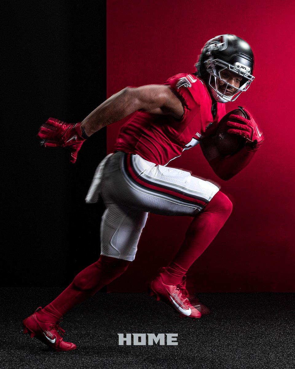 Atlanta Falcons 2026 home red jersey with white pants
