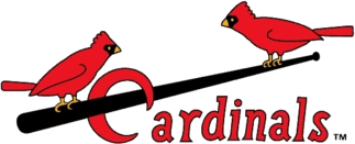 The first St. Louis Cardinals birds on the bat logo, used from 1922