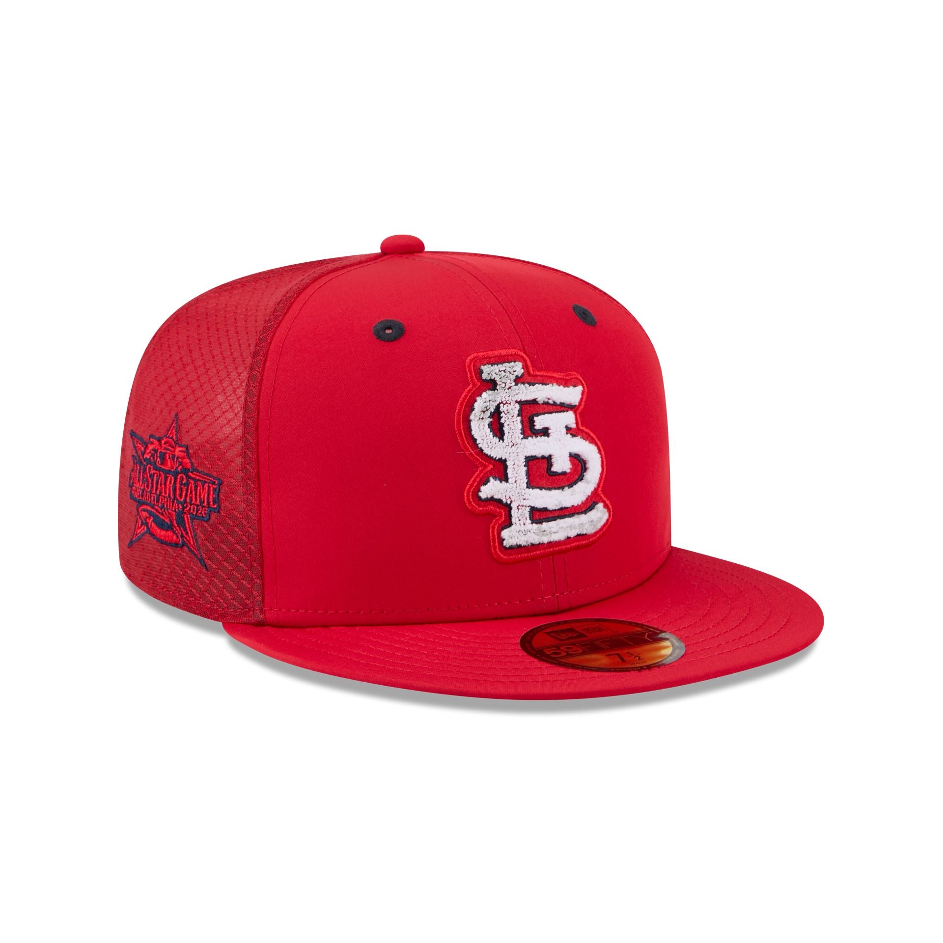 St. Louis Cardinals 2026 All-Star Game Workout cap, red with white chenille interlocking STL logo