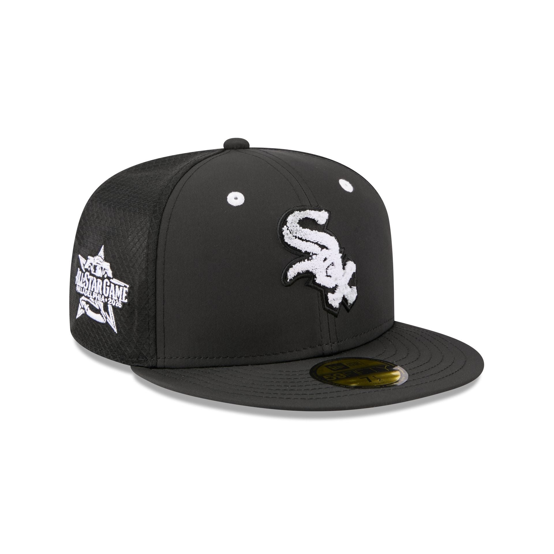 Chicago White Sox 2026 All-Star Game Workout cap, black with white chenille SOX logo