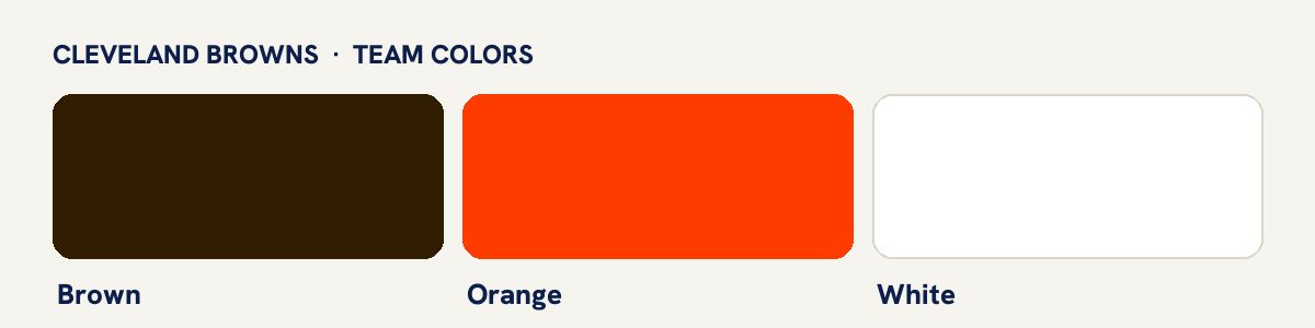 Cleveland Browns team colors