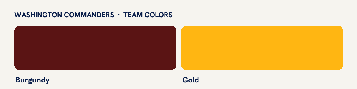 Washington Commanders team colors