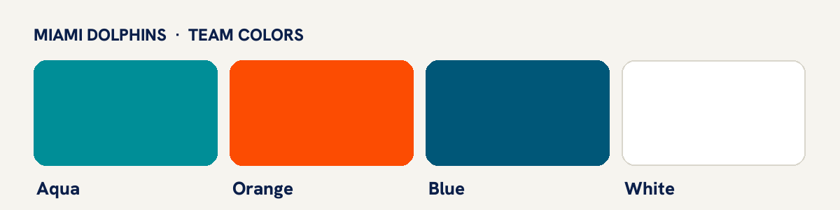 Miami Dolphins team colors