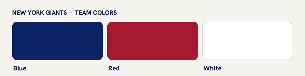 New York Giants team colors