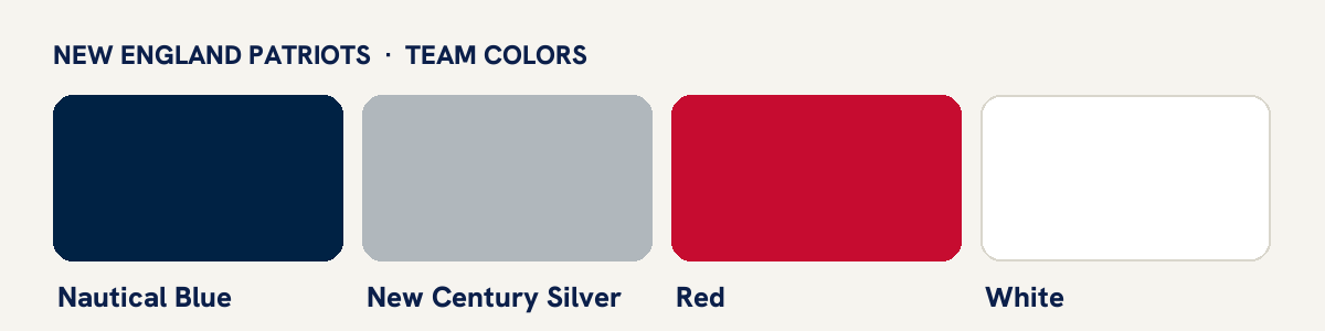 New England Patriots team colors