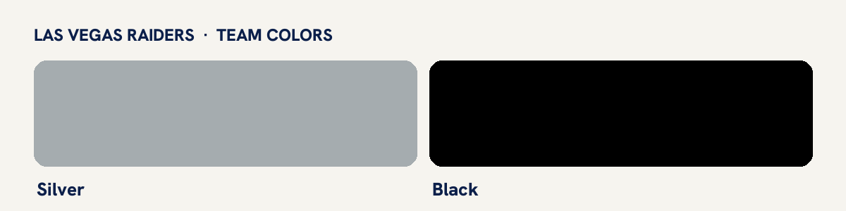 Las Vegas Raiders team colors