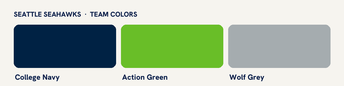 Seattle Seahawks team colors