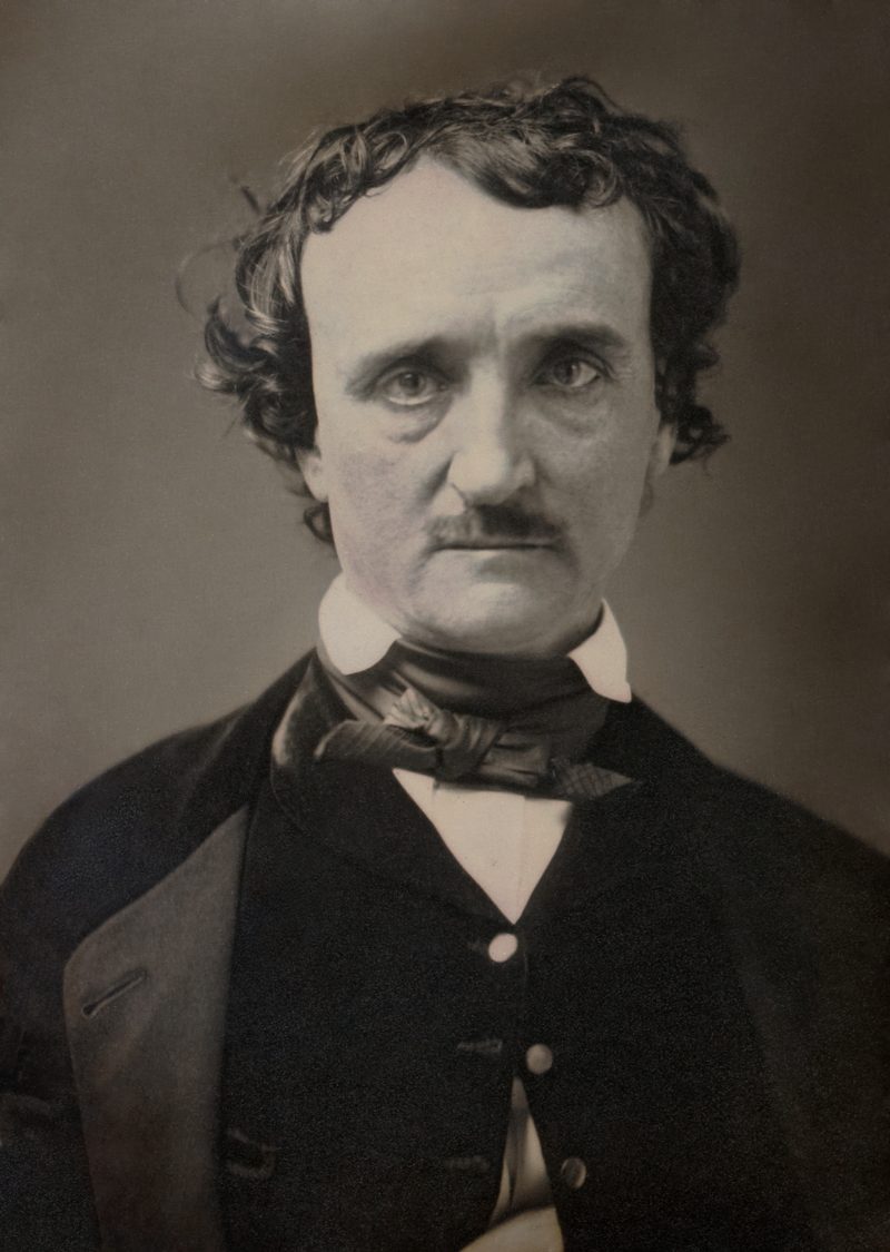 Edgar Allan Poe in an 1849 daguerreotype, the author of The Raven