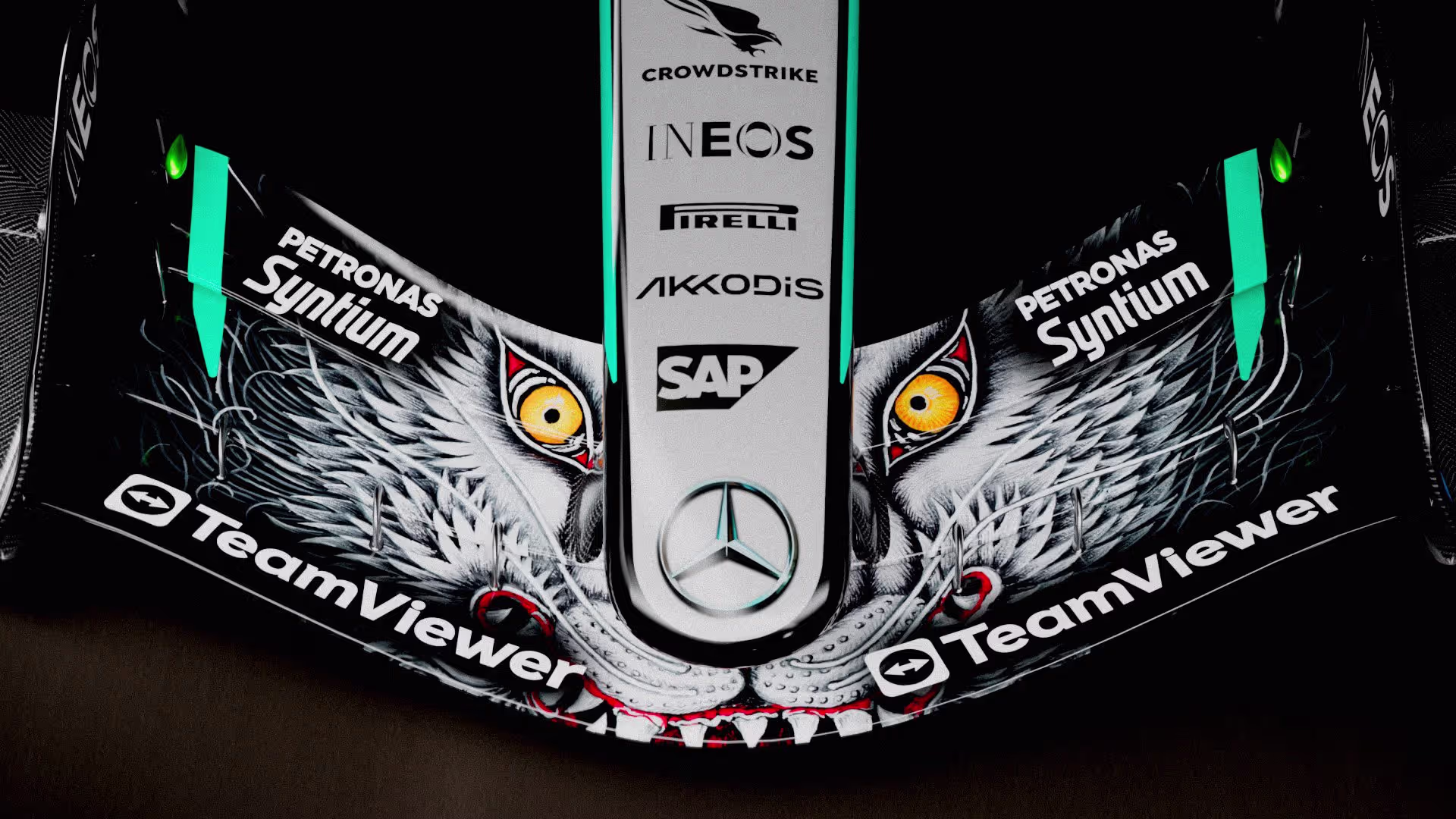 Mercedes Japanese Grand Prix 2026 wolf livery front wing