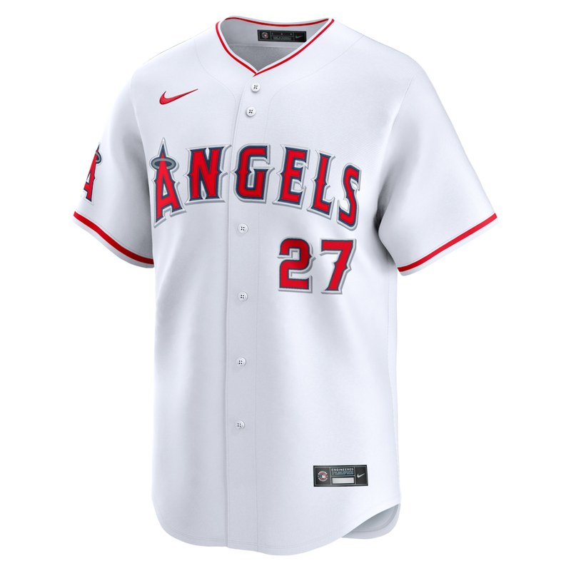 Angels Home White jersey worn August 16 2026, from the MLB daily uniform tracker