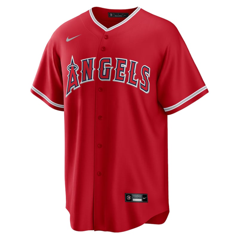 Los Angeles Angels Red Alternate jersey worn August 23 2026, from the MLB daily uniform tracker