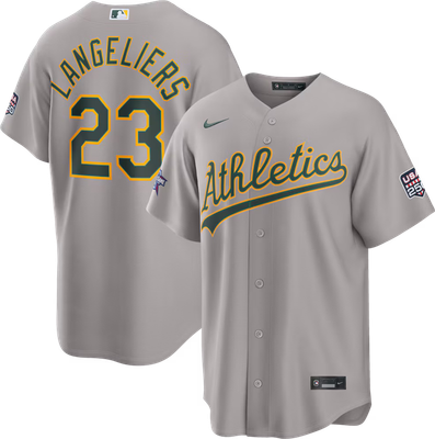 Athletics road gray uniform worn July 9 2026 at the Tigers, from the MLB daily jersey tracker
