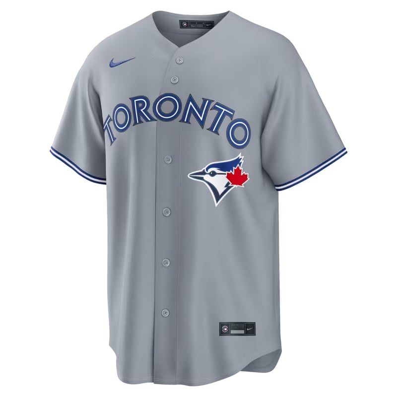Toronto Blue Jays Road Gray jersey worn August 22 2026 against the Yankees, from the MLB daily uniform tracker