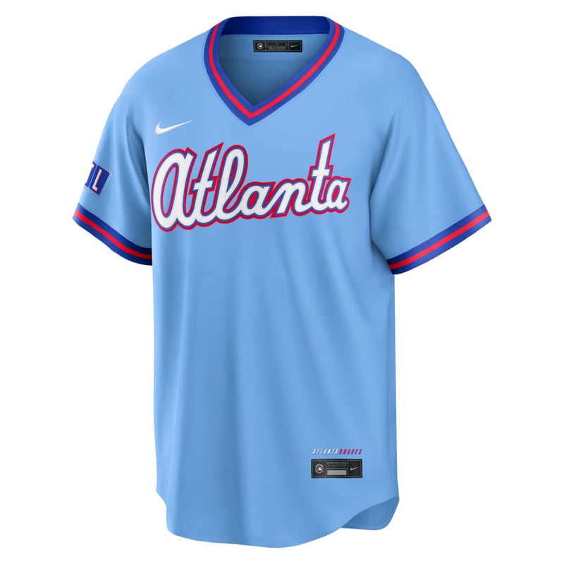 Braves Light Blue City Connect jersey worn August 15 2026, from the MLB daily uniform tracker