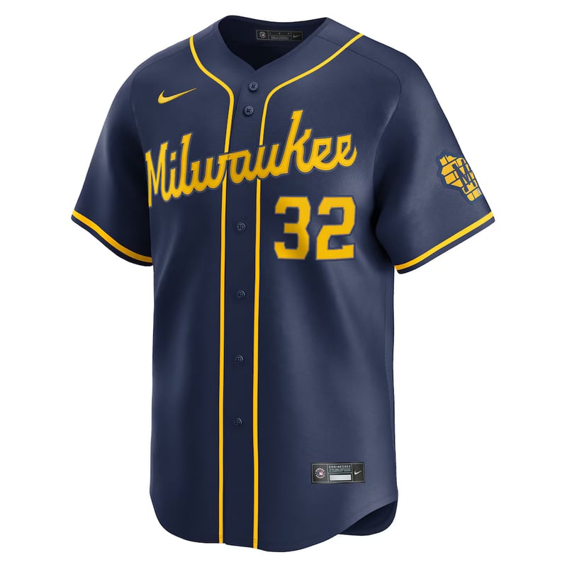 Brewers Navy Alternate jersey worn August 16 2026, from the MLB daily uniform tracker