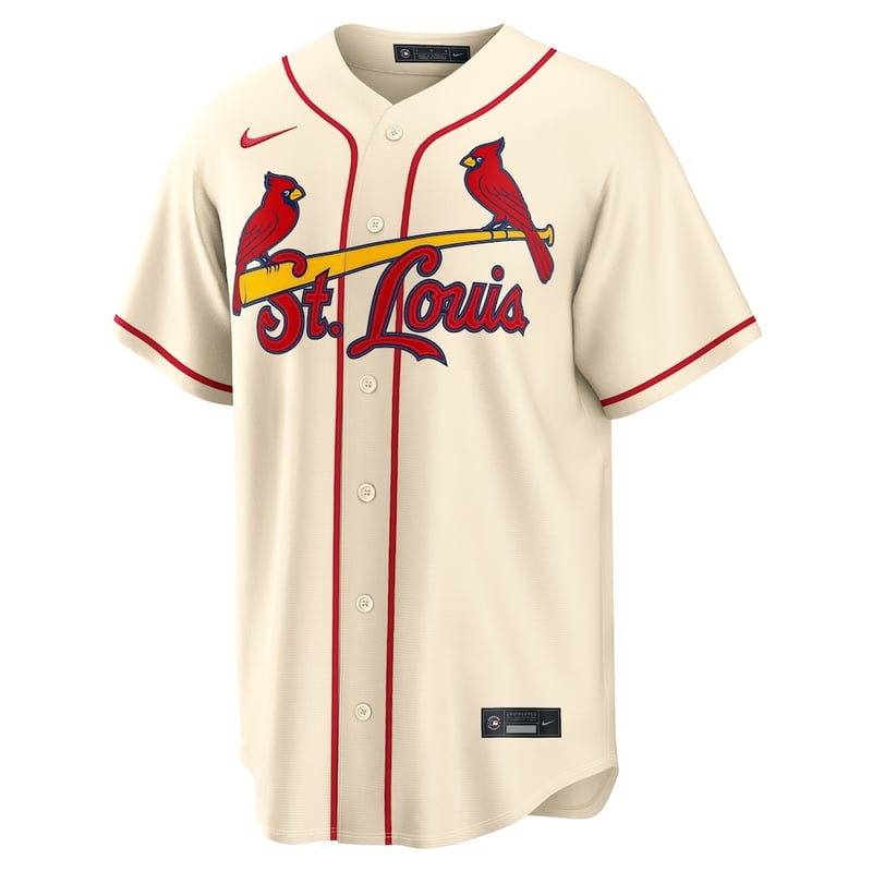 Cardinals Cream Alternate jersey worn August 8 2026, from the MLB daily uniform tracker