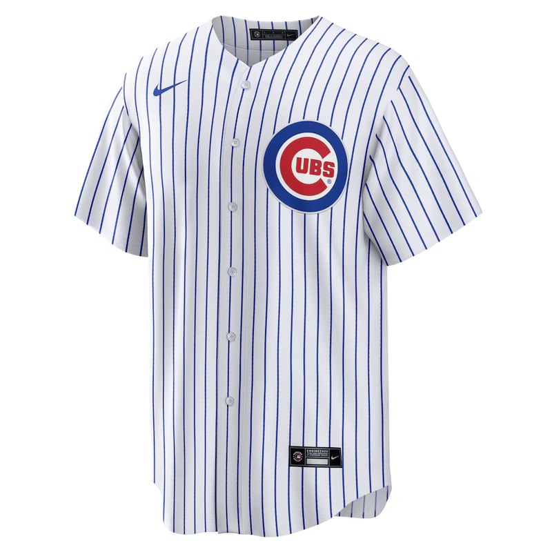 Chicago Cubs Home White jersey worn August 19 2026 against the White Sox, from the MLB daily uniform tracker