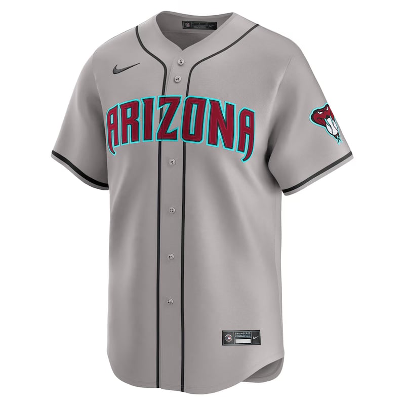 Diamondbacks Road Gray jersey worn August 16 2026, from the MLB daily uniform tracker