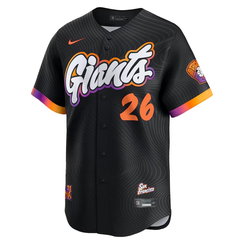Giants Black City Connect jersey worn August 11 2026, from the MLB daily uniform tracker
