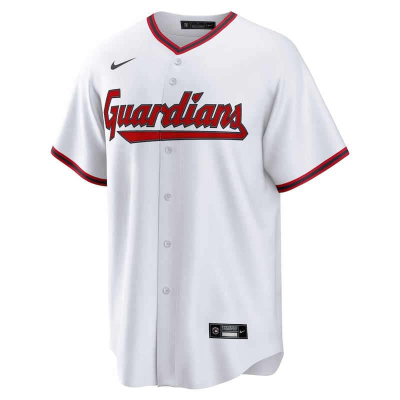 Cleveland Guardians Home White jersey worn August 20 2026 against the Giants, from the MLB daily uniform tracker