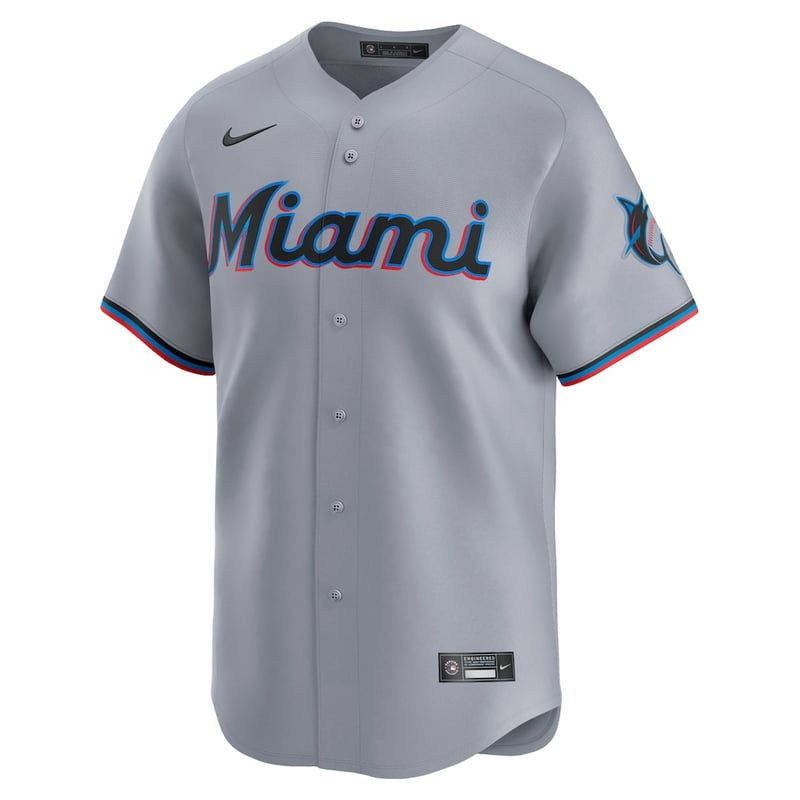 Miami Marlins Road Gray jersey worn August 18 2026 against the Phillies, from the MLB daily uniform tracker