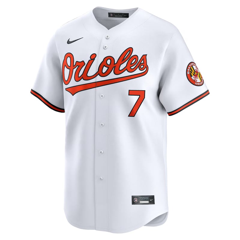 Baltimore Orioles Home White jersey worn August 23 2026 against the Rays, from the MLB daily uniform tracker